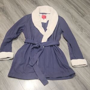 NWOT Blurple Blueberry Faux Fur Victoria Secret MIDI Robe